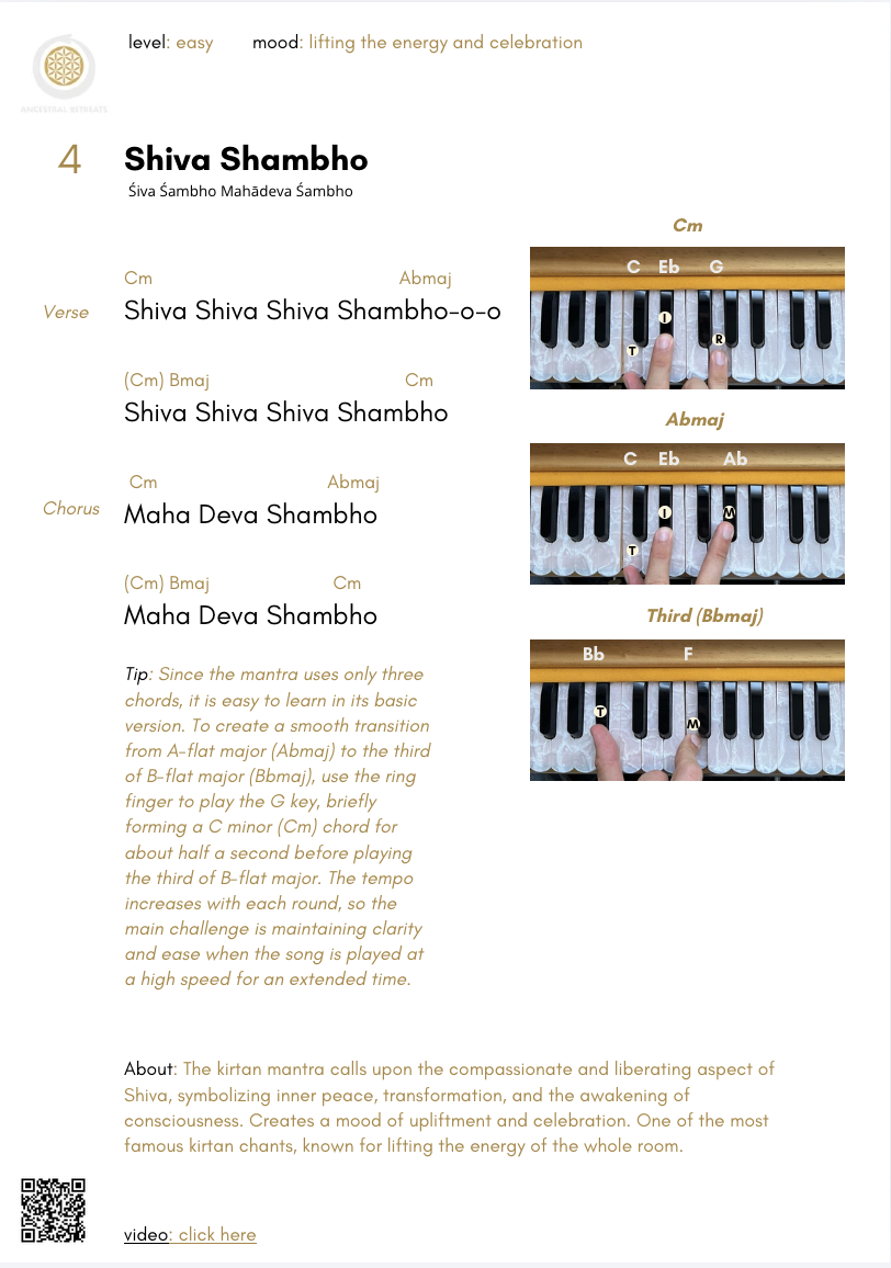 Shiva Shiva Shambho Harmonium course